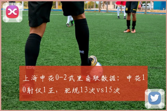 上海申花0-2武里南联数据：申花10射仅1正，犯规13次vs15次
